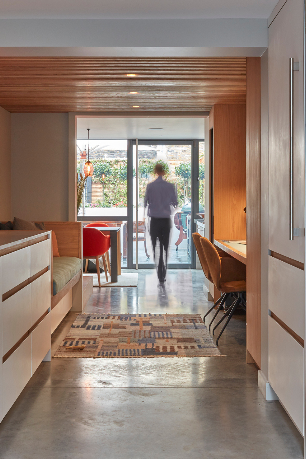 evoke projects ltd islington bespoke hidden kitchen behind full height doors